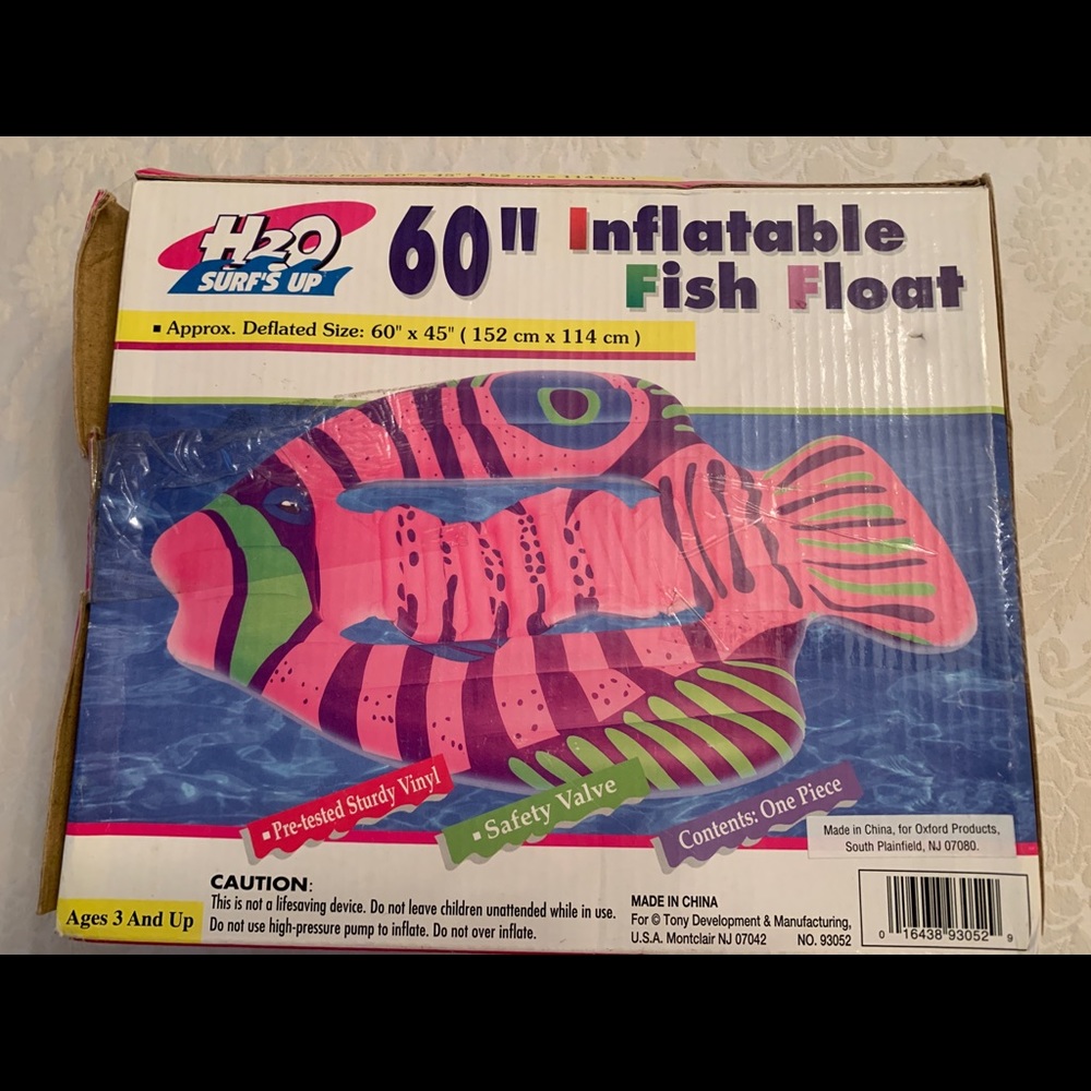 H2O 60” Swim Inflatable Pink Fish Float -  One Piece